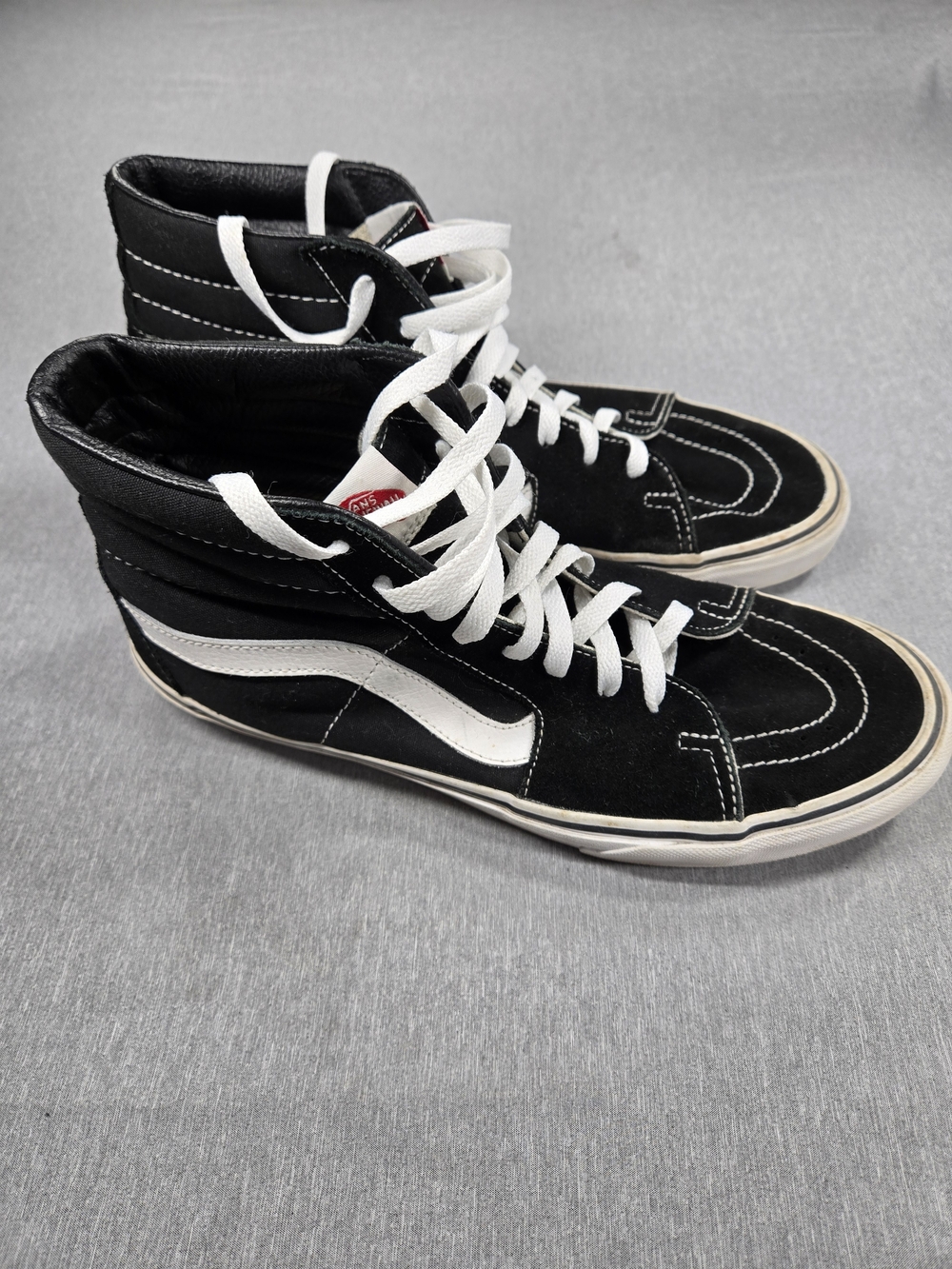 Vans Sk8-Hi Black/White High-Top Skate Shoes - Picture 4 of 11